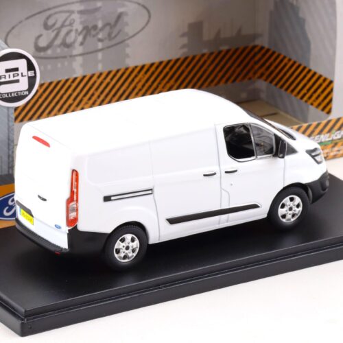 1:43 Greenlight 2016 Ford Transit Custom V362 VAN Kasten frozen white