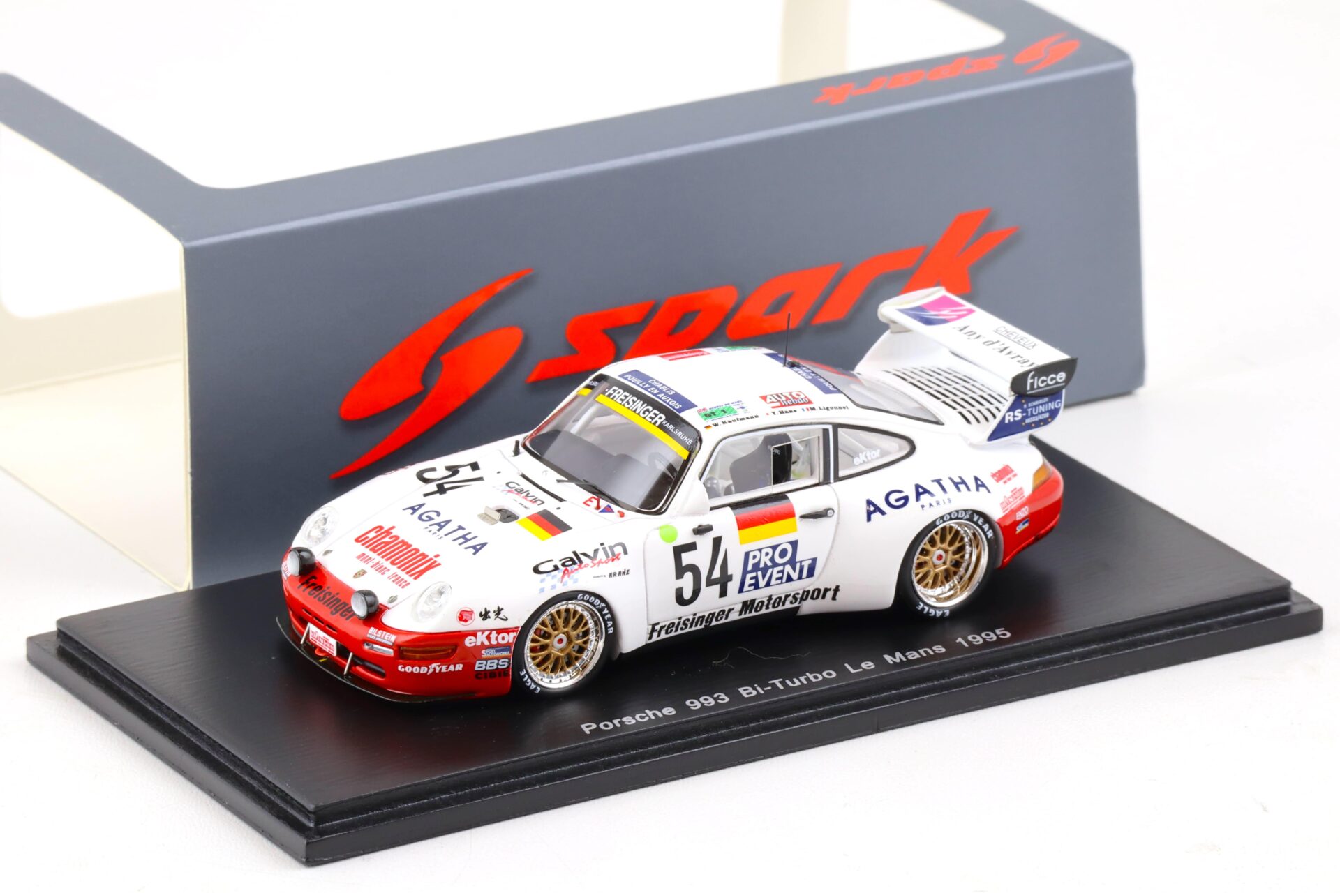 ID 83586 orig.jpg 1:43 Spark Porsche 911 (993) Bi-Turbo Le Mans 1995 Kaufmann/ Hane/ Ligonnet