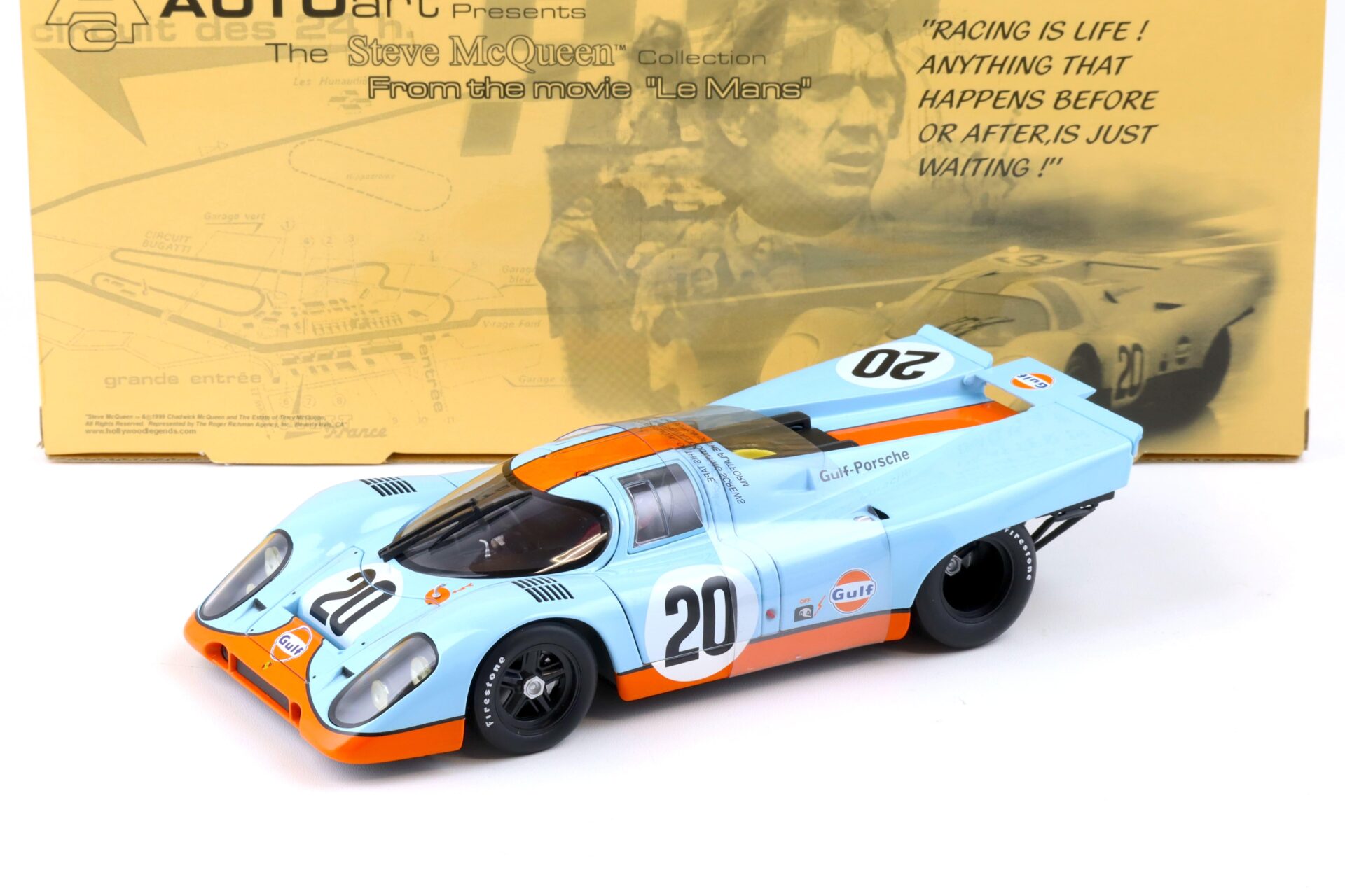 1:18 AUTOart Porsche 917K Steve McQueen 24h Le Mans #20 GULF blue 80030