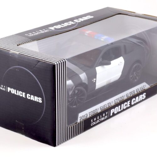 1:18 Shelby Collectibles 2012 Ford Shelby GT500 Super Snake Police black/ white