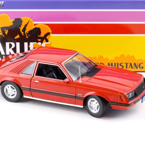 1:18 Greenlight 1979 Ford Mustang Ghia Coupe medium red/ black stripe Charlie´s Angels