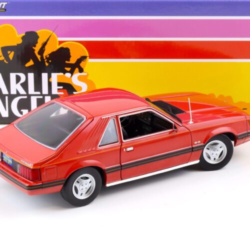 1:18 Greenlight 1979 Ford Mustang Ghia Coupe medium red/ black stripe Charlie´s Angels