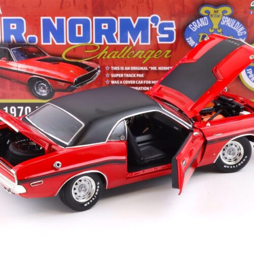 1:18 Greenlight 1970 Dodge Challenger R/T 440 SIX-Pack MR.Norm´s red/ black