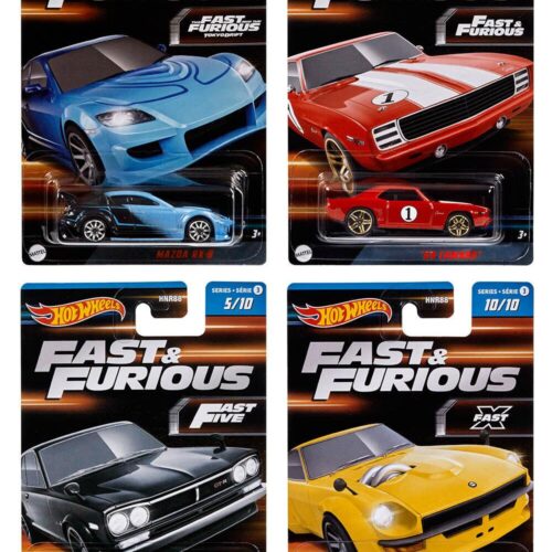 1:64 Hot Wheels 2023 Fast & Furious SET 4 pcs. Datsun, Nissan, Mazda HNR88