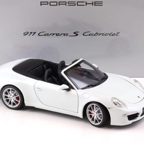 1:18 Minichamps Porsche 911 (991) Carrera S Cabriolet white DEALER VERSION - Image 2