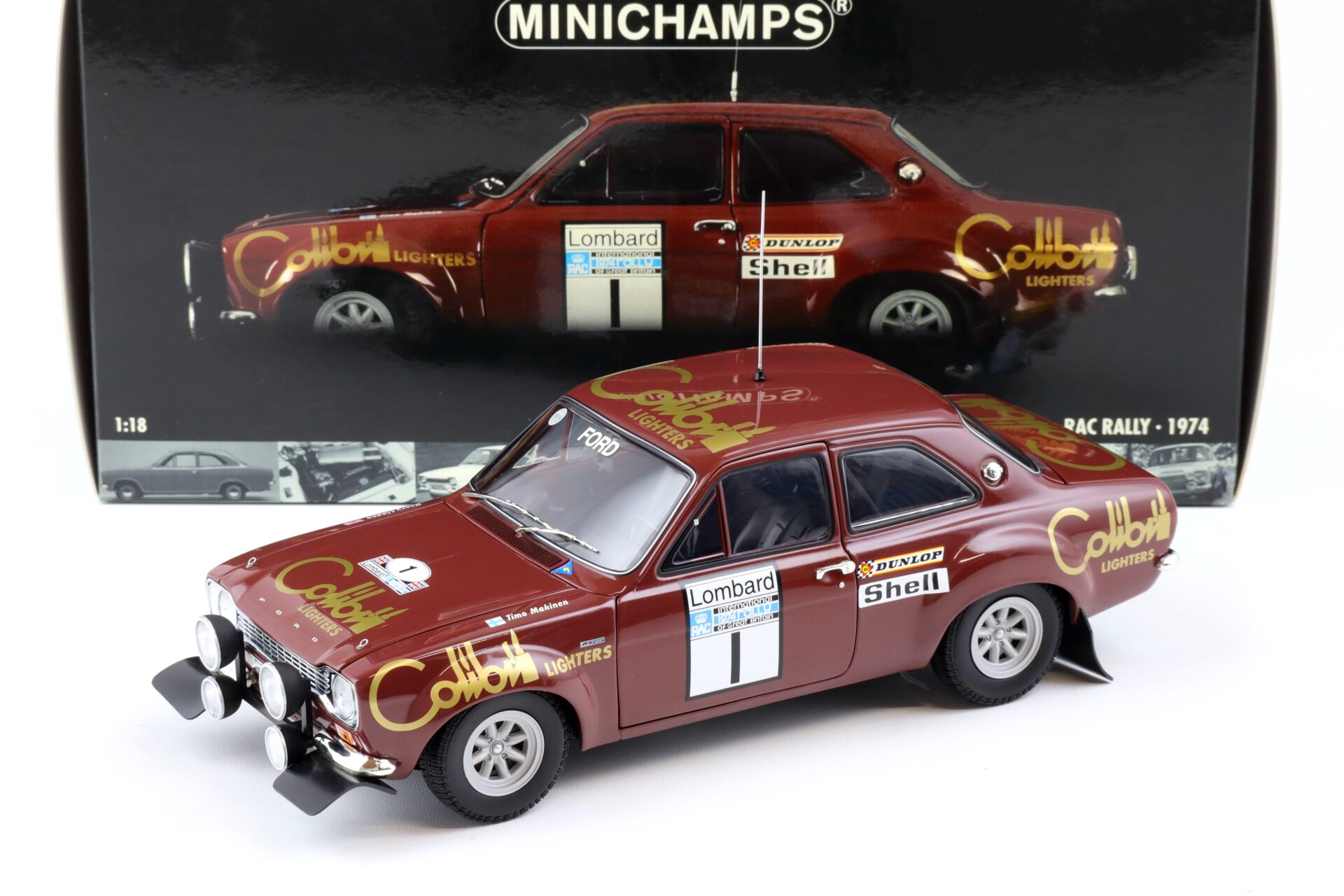 ID 85040 orig.jpg 1:18 Minichamps Ford Escort I RS 1600 RAC Rally 1974 Winners Makinen/ Liddon #1