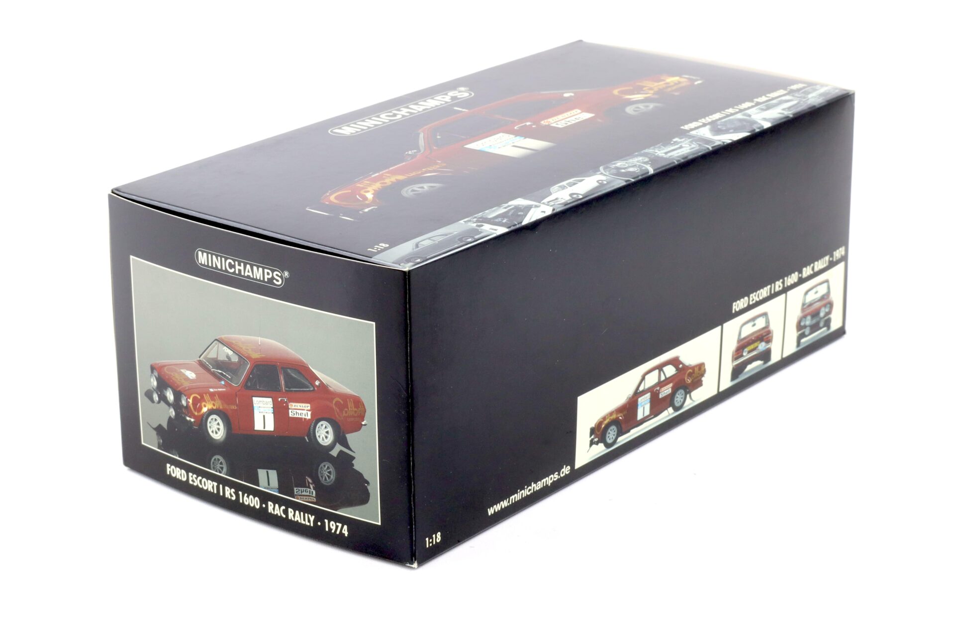 1:18 Minichamps Ford Escort I RS 1600 RAC Rally 1974 Winners Makinen/ Liddon #1