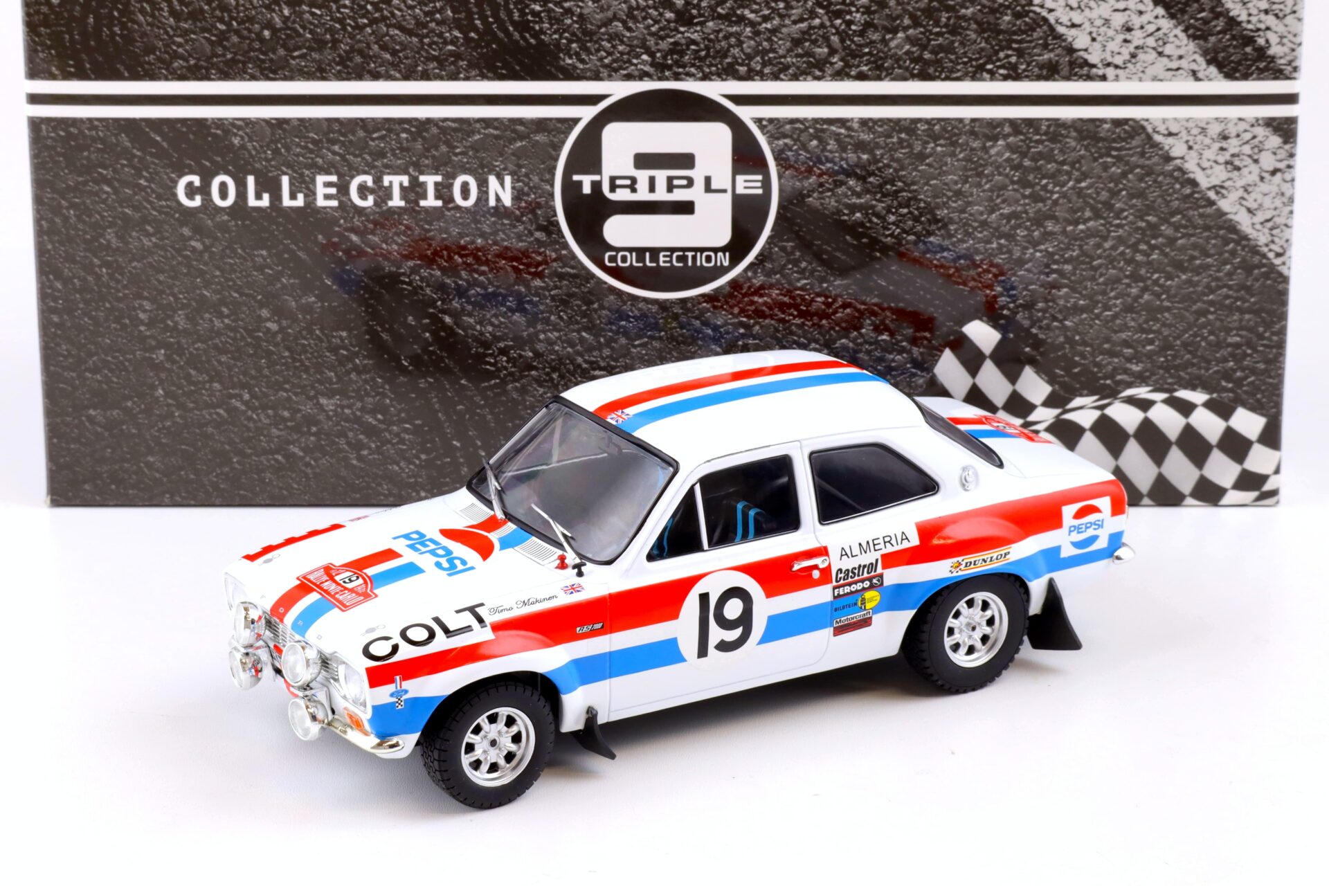 ID 85079 orig.jpg 1:18 Triple9 Collection Ford Escort MK1 Rally Monte Carlo 1972 Pepsi #19 Makinen
