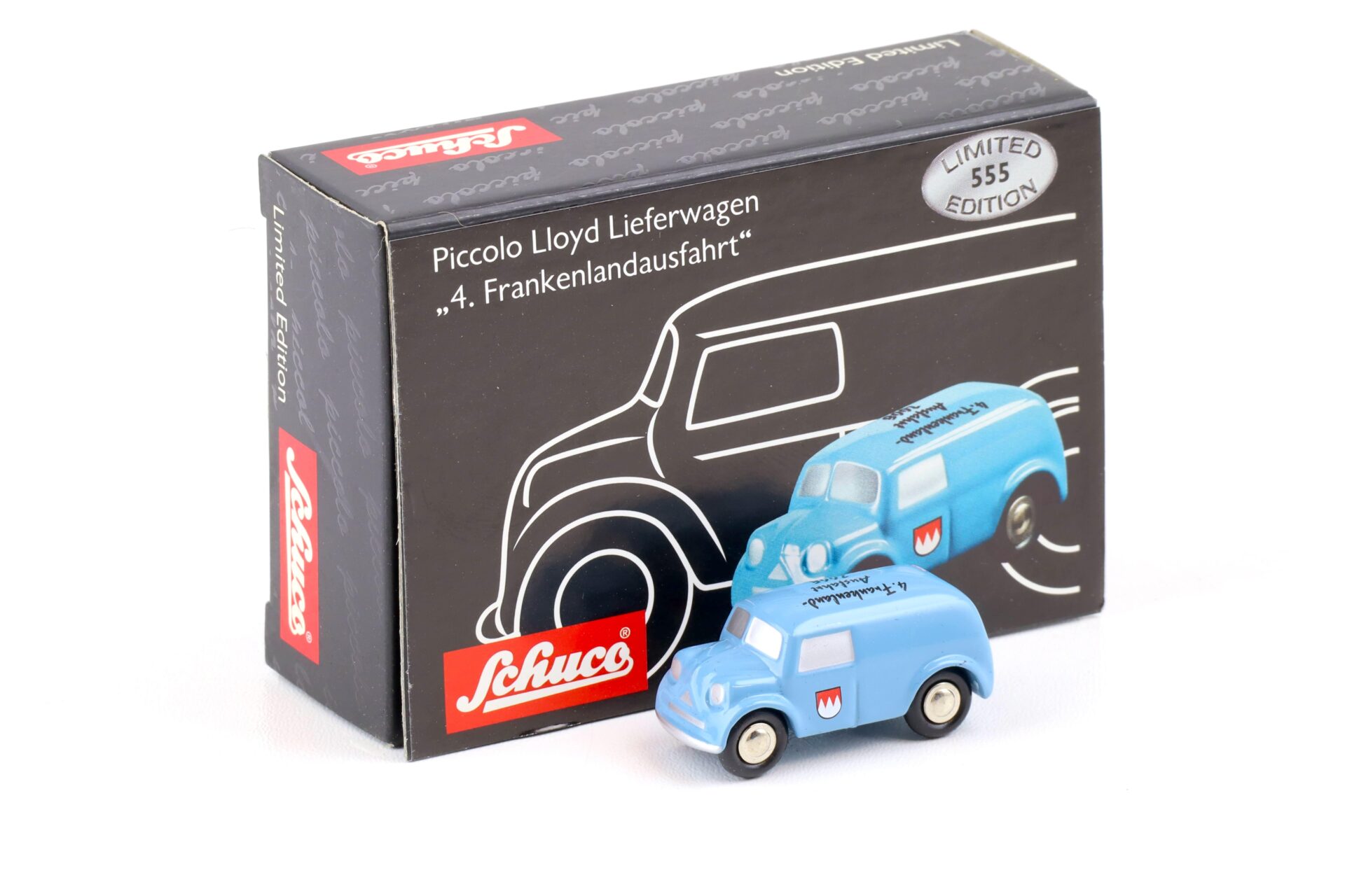 ID 85165 orig 1.jpg Schuco Piccolo Lloyd Lieferwagen Kasten 4. Frankenlandausfahrt blue