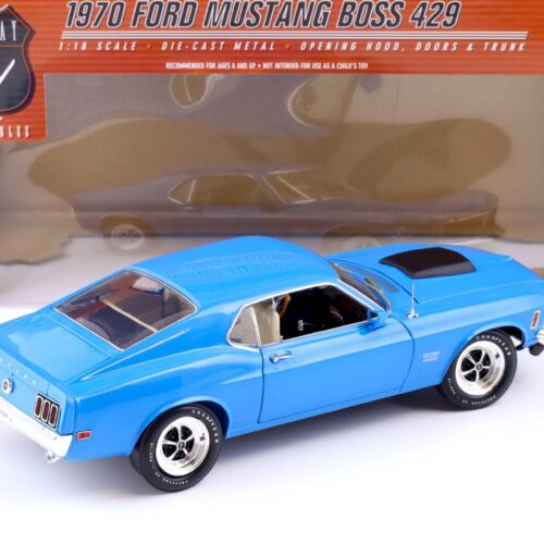 1:18 Highway61 Ford Mustang Boss 429 Coupe 1970 Grabber blue 50591