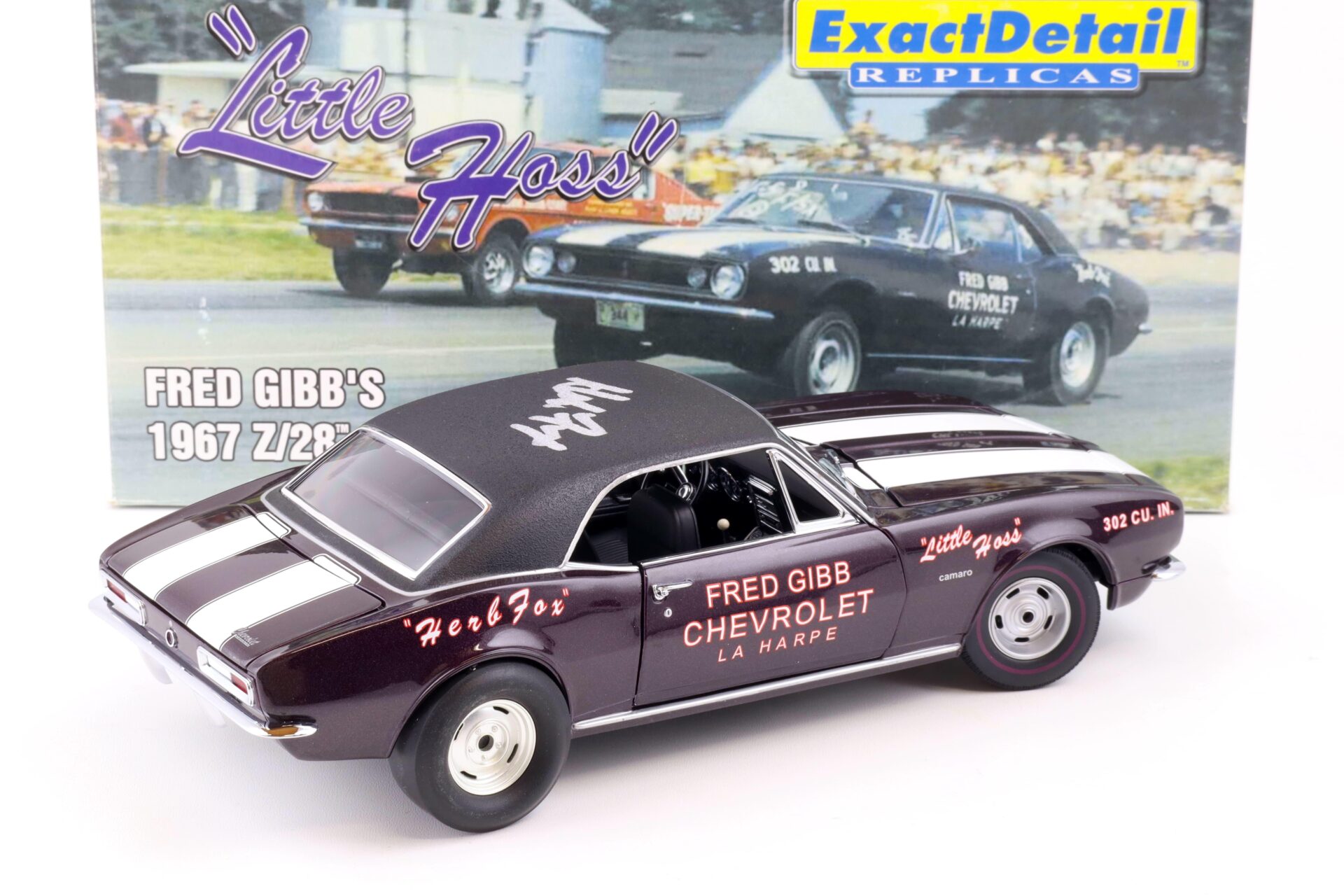 1:18 Exact Detail FRED GIBB´s 1967 Chevrolet Camaro Z/28 Stock Eliminator Little Hoss