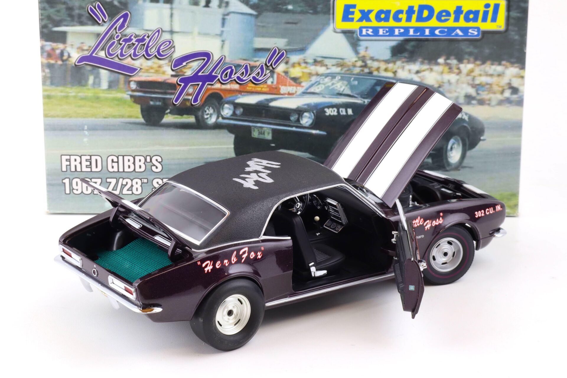 1:18 Exact Detail FRED GIBB´s 1967 Chevrolet Camaro Z/28 Stock Eliminator Little Hoss