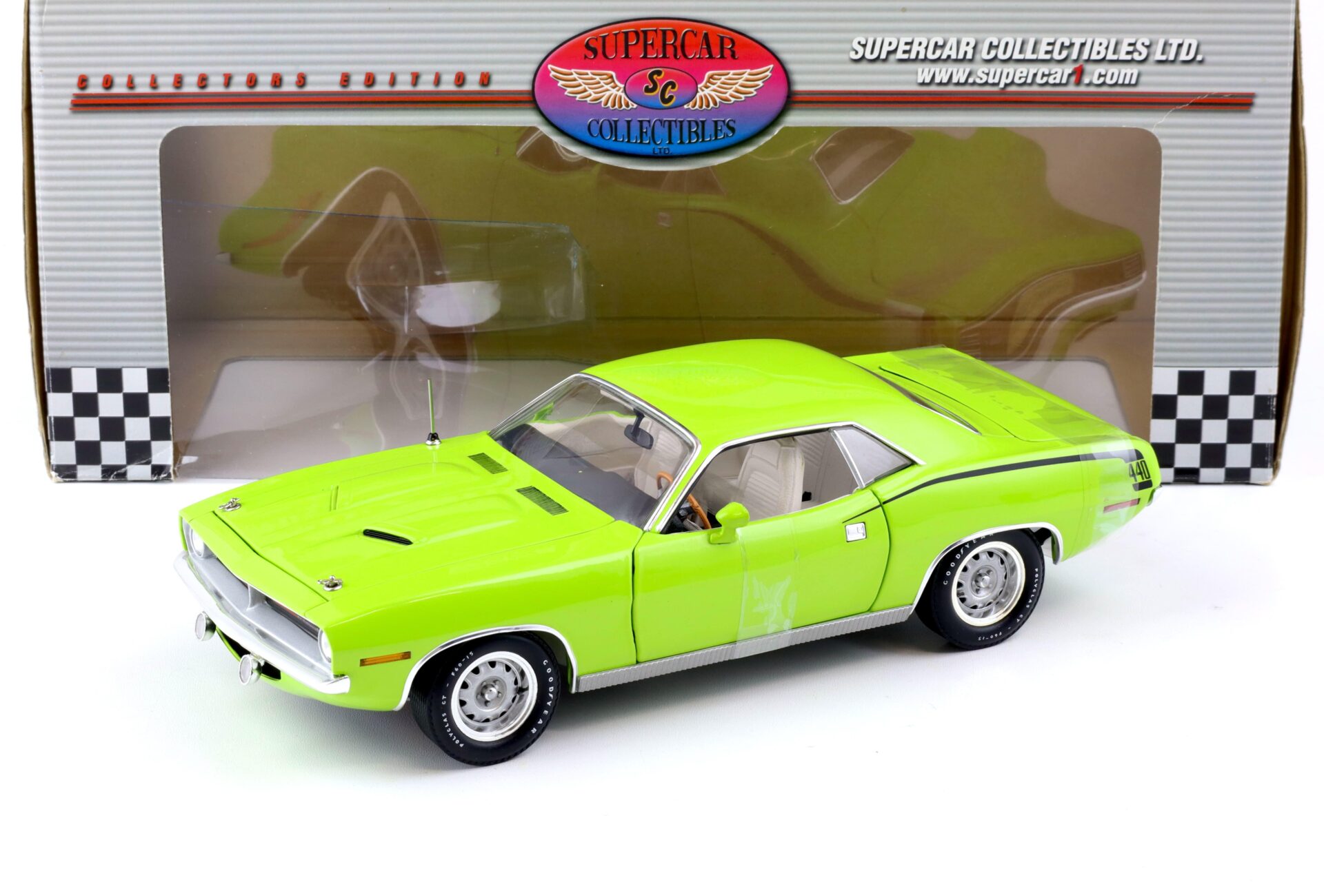 ID 86295 orig.jpg 1:18 Highway61 Supercar 1970 Plymouth Cuda Barracuda 440 Coupe green 50228