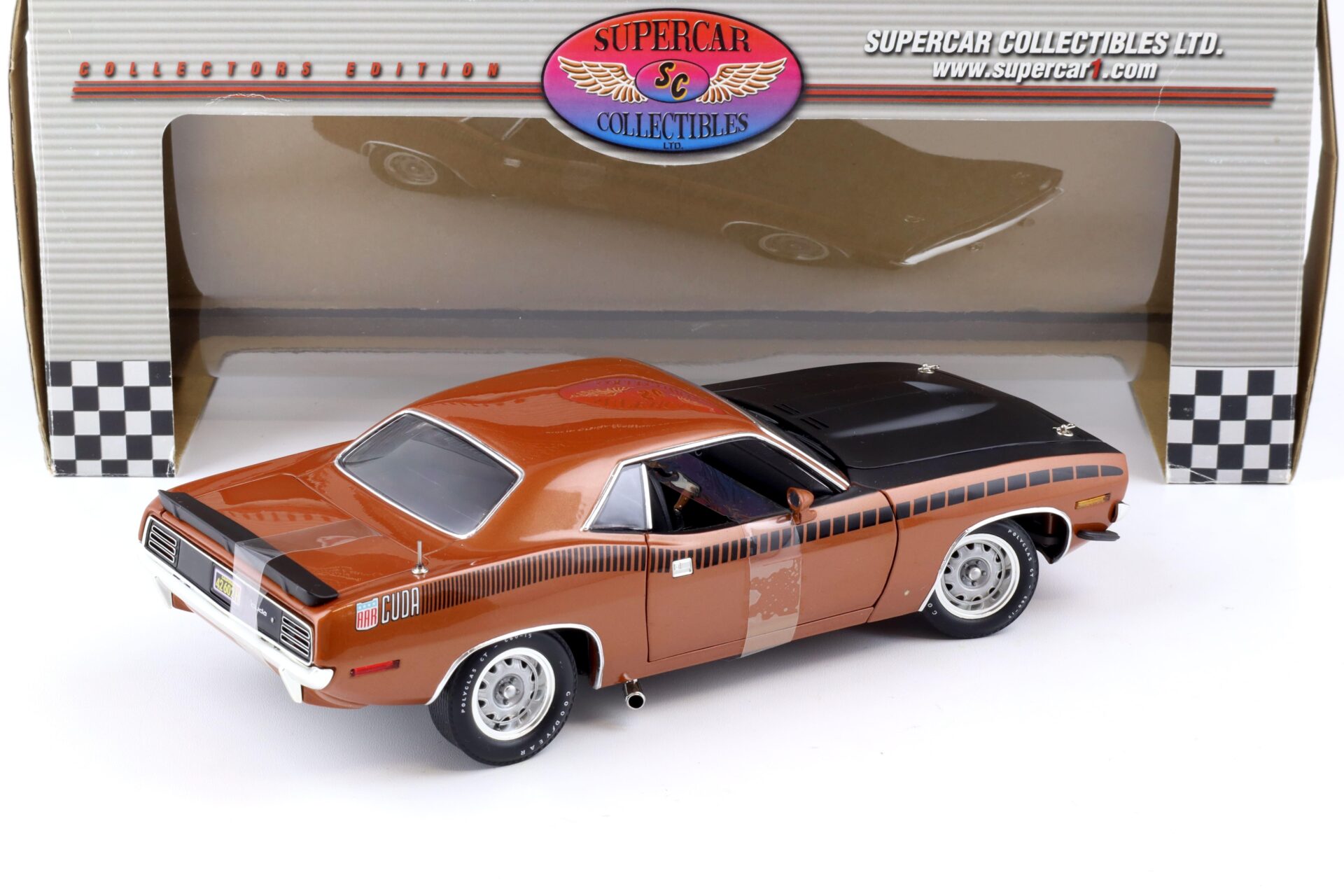 1:18 Highway61 Supercar 1970 Plymouth AAR Cuda Coupe brown metallic 50237B