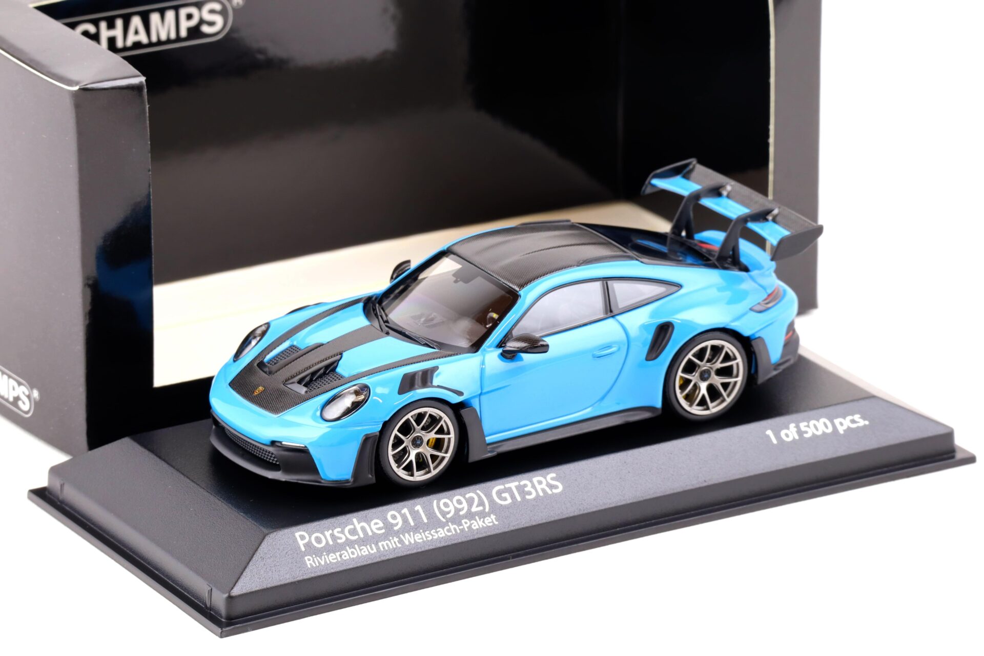 ID 86377 orig.jpg 1:43 Minichamps Porsche 911 (992) GT3 RS Weissach Package 2023 Riviera blue
