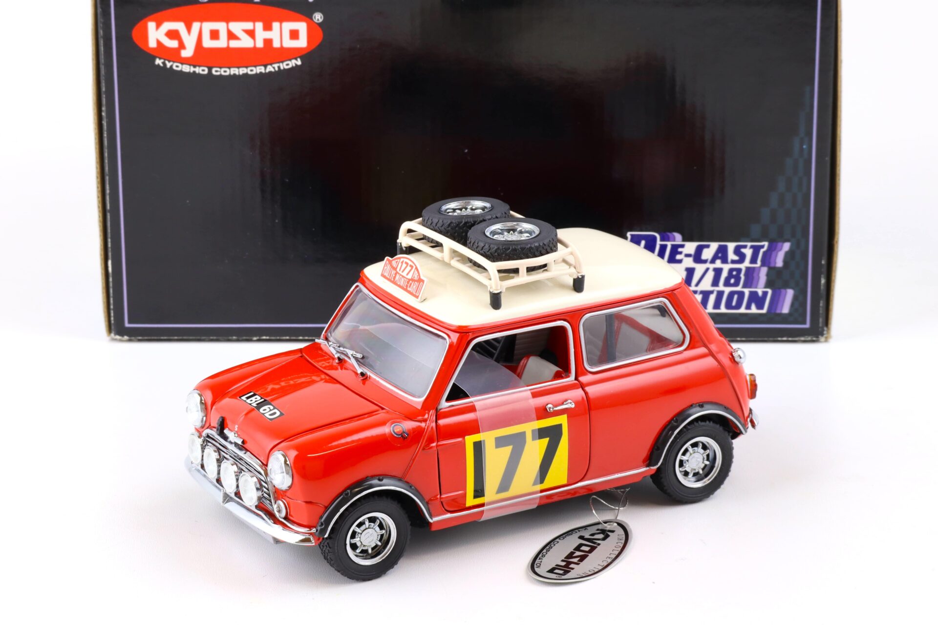 ID 86444 orig.jpg 1:18 Kyosho 1967 Morris Mini Cooper 1275S Rally Monte Carlo #177 red/ white