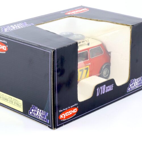 1:18 Kyosho 1967 Morris Mini Cooper 1275S Rally Monte Carlo #177 red/ white