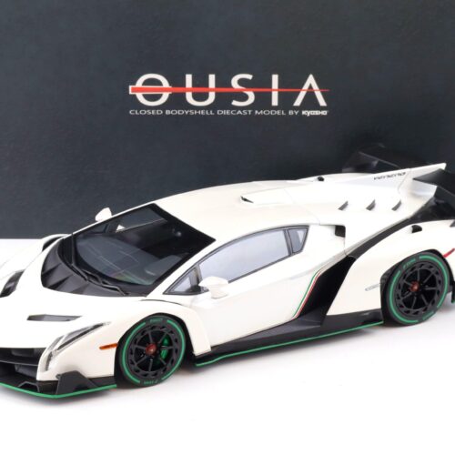 1:18 Kyosho Ousia Lamborghini Veneno Coupe white/ green Line C09501WG