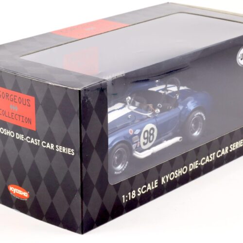 1:18 Kyosho Shelby Cobra 427 S/C Racing Screen #98 blue metallic 08046CS