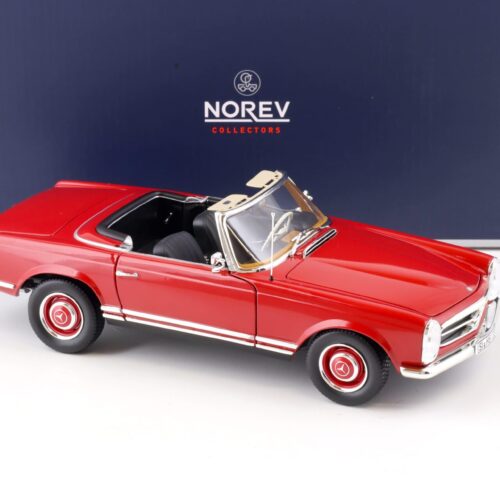 1:18 Norev Mercedes 280 SL Pagoda (W113) Cabriolet 1969 red 183520 - Image 2