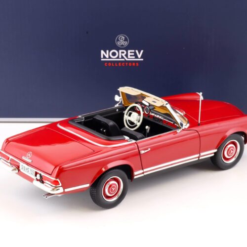 1:18 Norev Mercedes 280 SL Pagoda (W113) Cabriolet 1969 red 183520 - Image 3