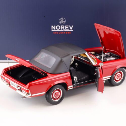 1:18 Norev Mercedes 280 SL Pagoda (W113) Cabriolet 1969 red 183520 - Image 4