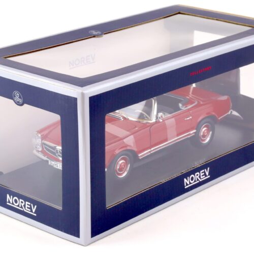 1:18 Norev Mercedes 280 SL Pagoda (W113) Cabriolet 1969 red 183520 - Image 5