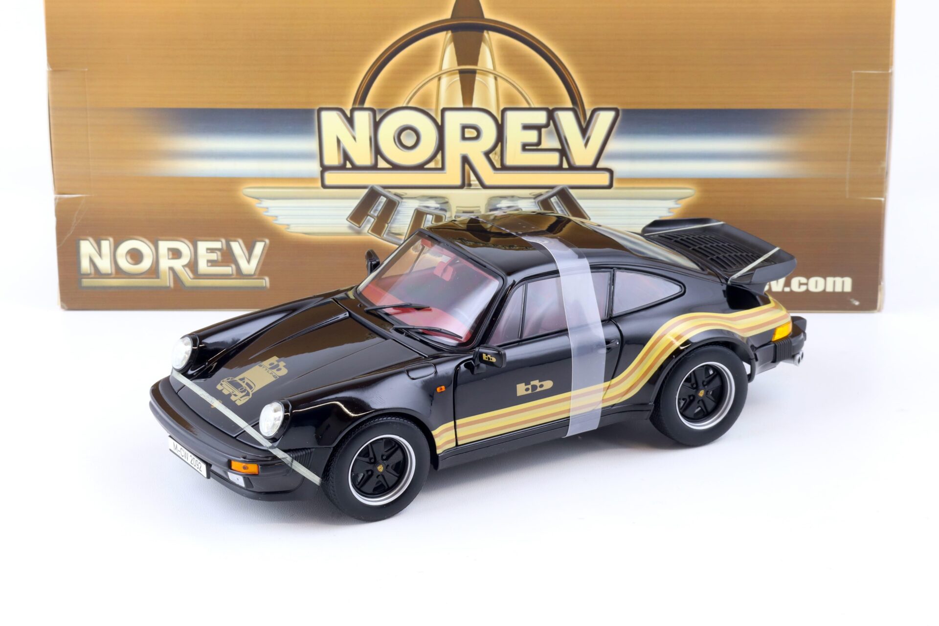1:18 Norev Porsche 911 Turbo 3.3 Coupe B&B Buchmann 1976 black 187543