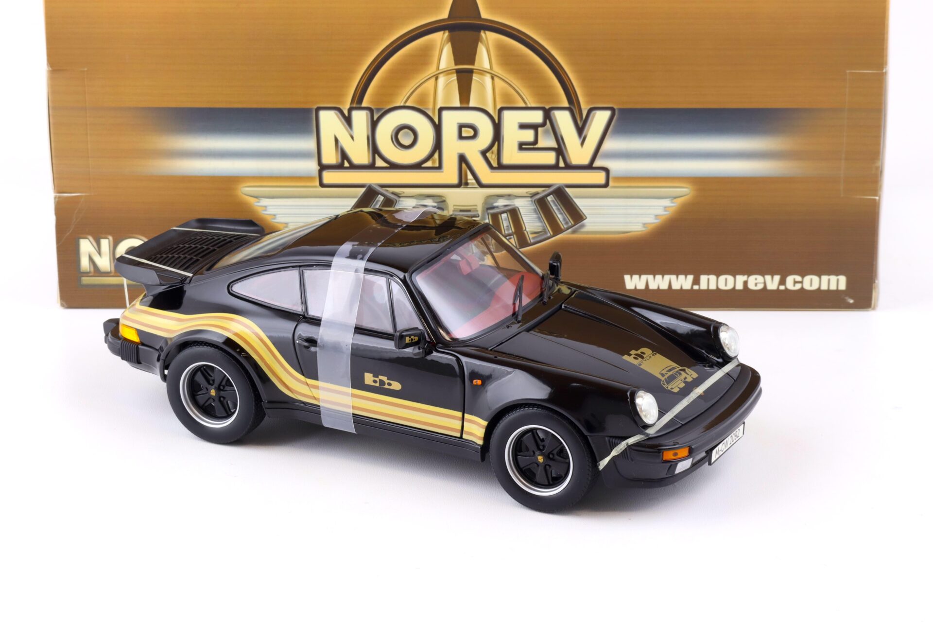 1:18 Norev Porsche 911 Turbo 3.3 Coupe B&B Buchmann 1976 black 187543