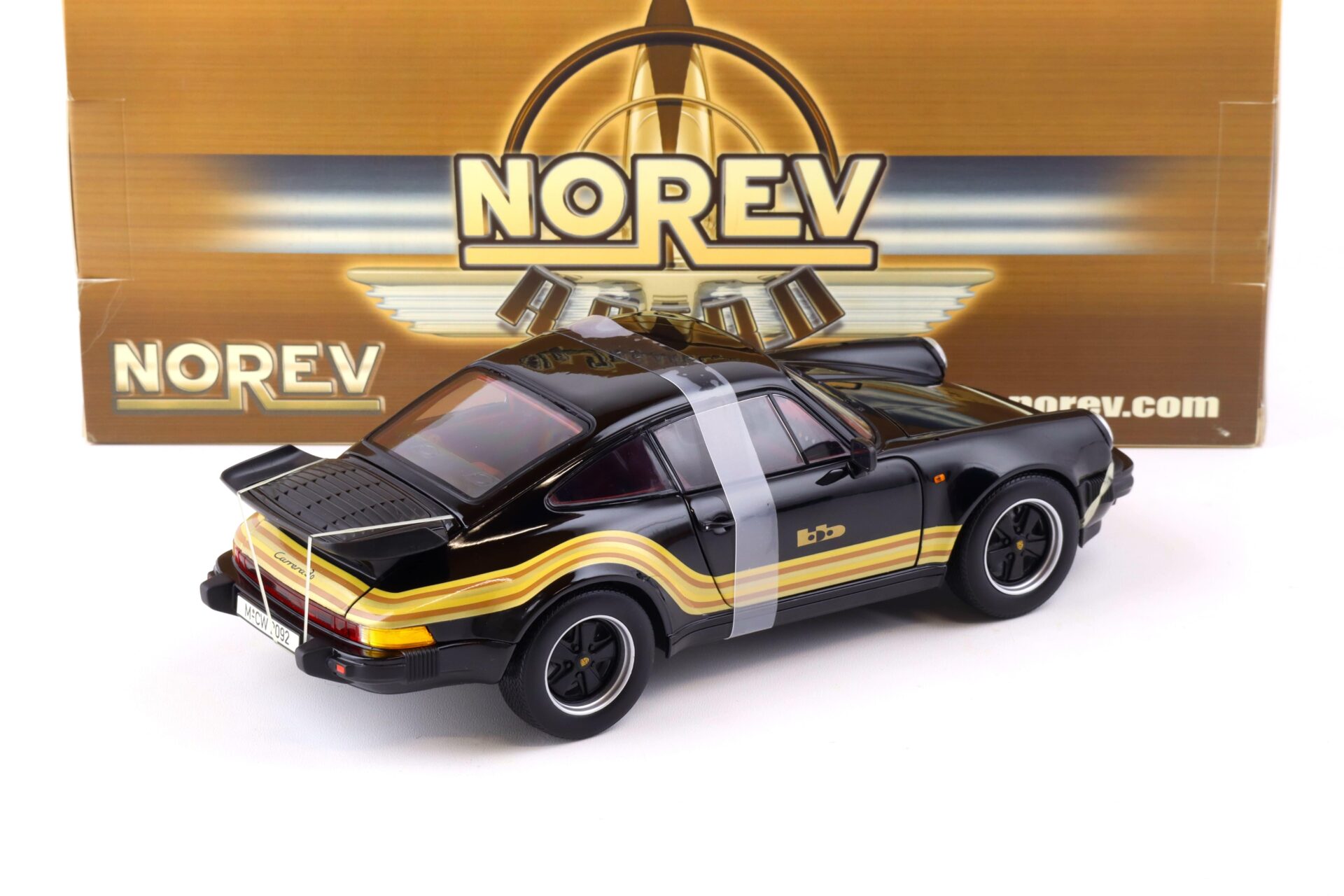 1:18 Norev Porsche 911 Turbo 3.3 Coupe B&B Buchmann 1976 black 187543