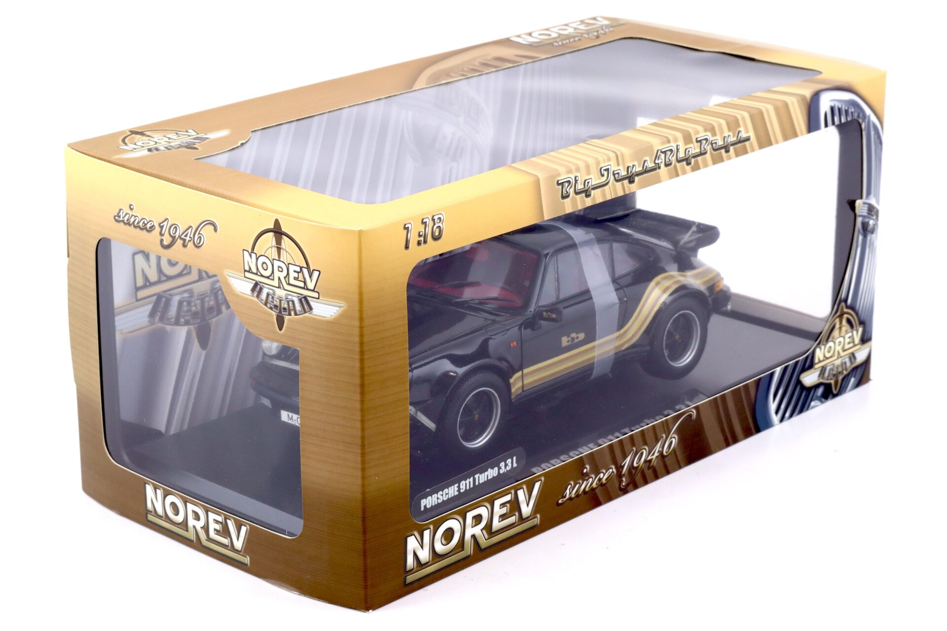 1:18 Norev Porsche 911 Turbo 3.3 Coupe B&B Buchmann 1976 black 187543