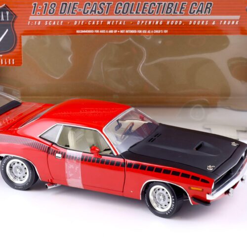 1:18 Highway61 Plymouth Cuda AAR Coupe 1970 red/ white interior 50468SC - Image 2