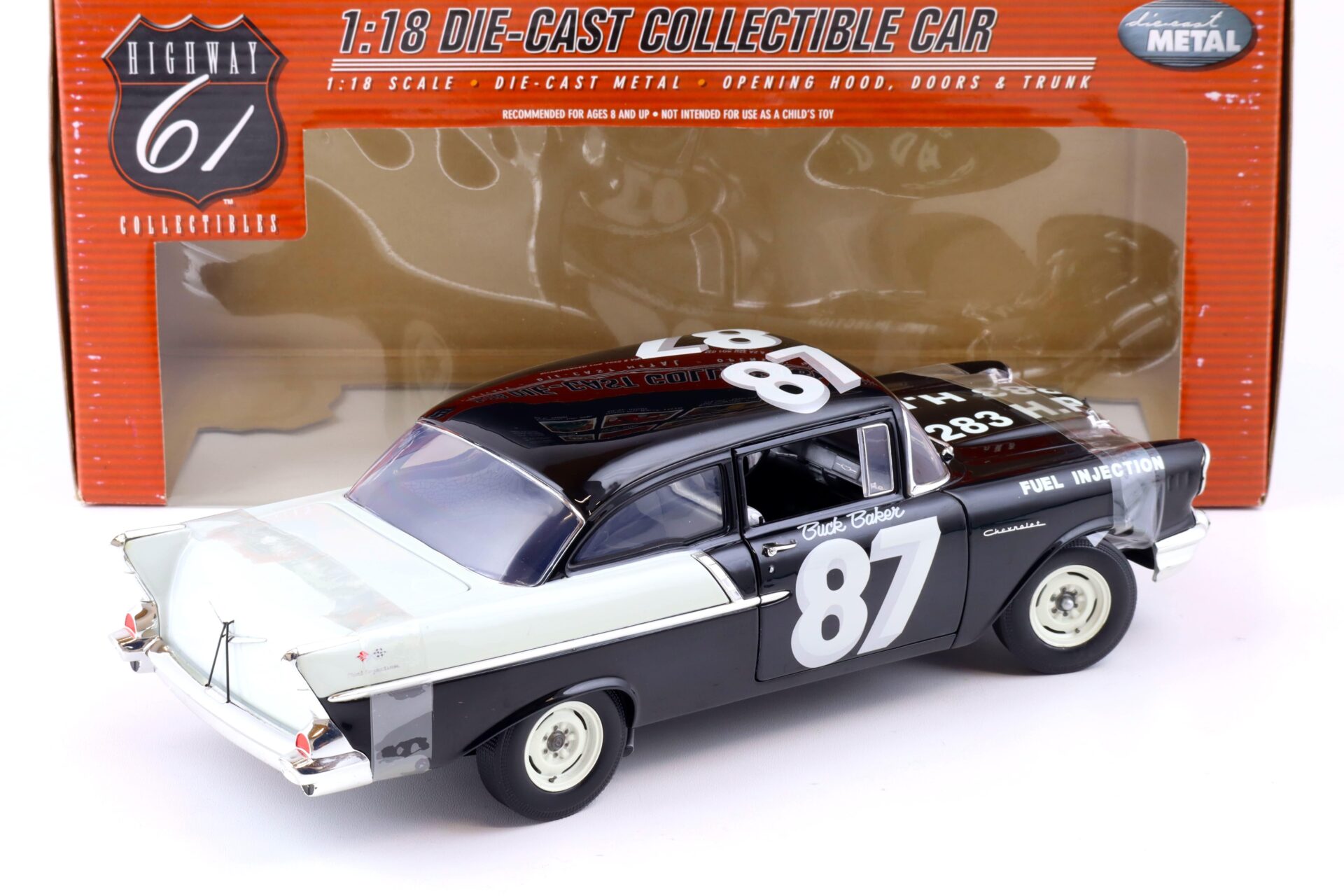 1:18 Highway61 Chevrolet 150 Utility Sedan Buck Baker Black Widow Racer 50293