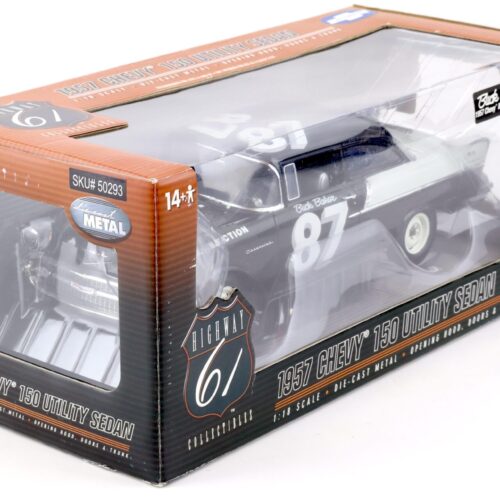 1:18 Highway61 Chevrolet 150 Utility Sedan Buck Baker Black Widow Racer 50293
