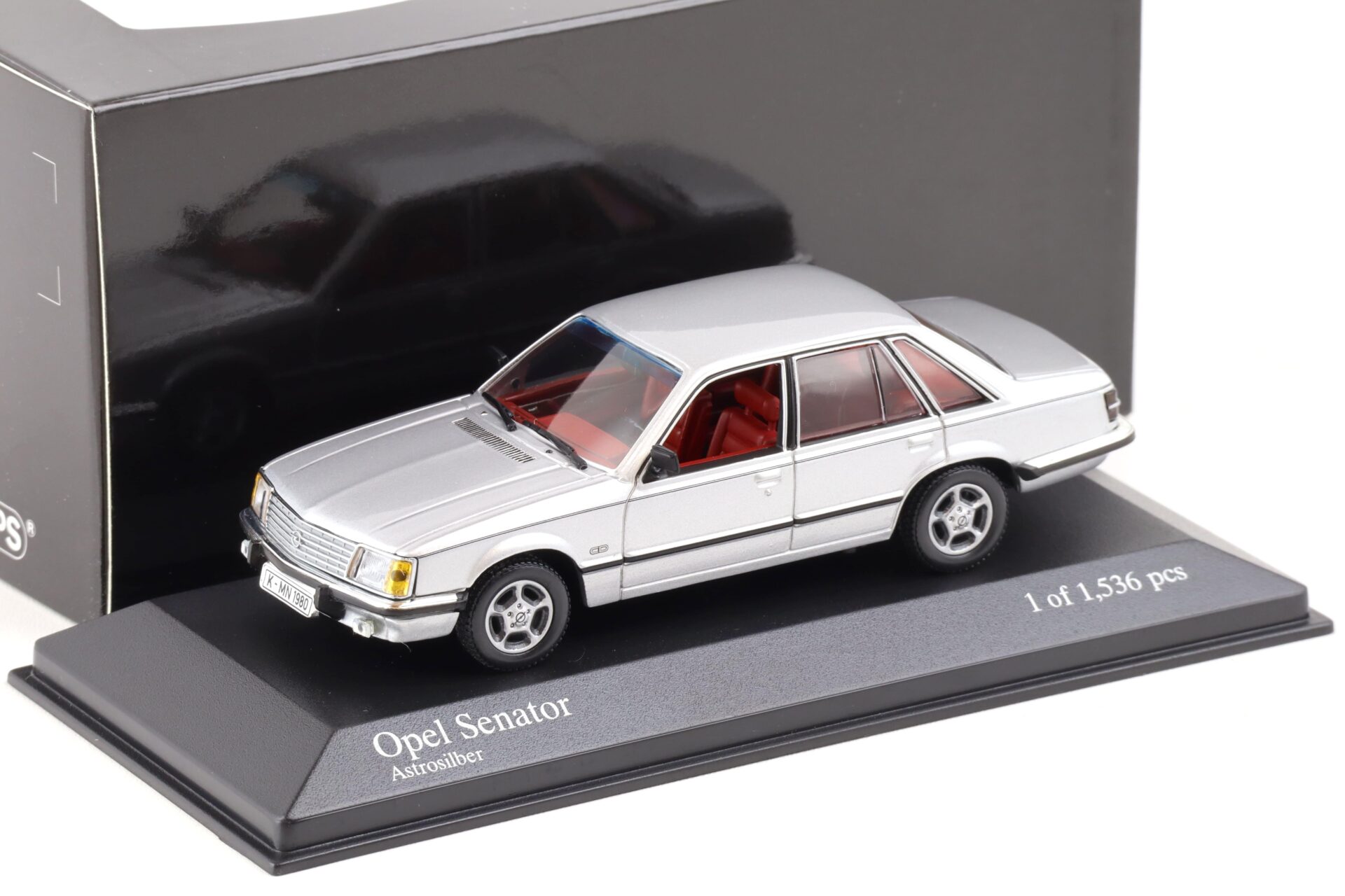 1:43 Minichamps Opel Senator A Sedan 1980 Astros silver