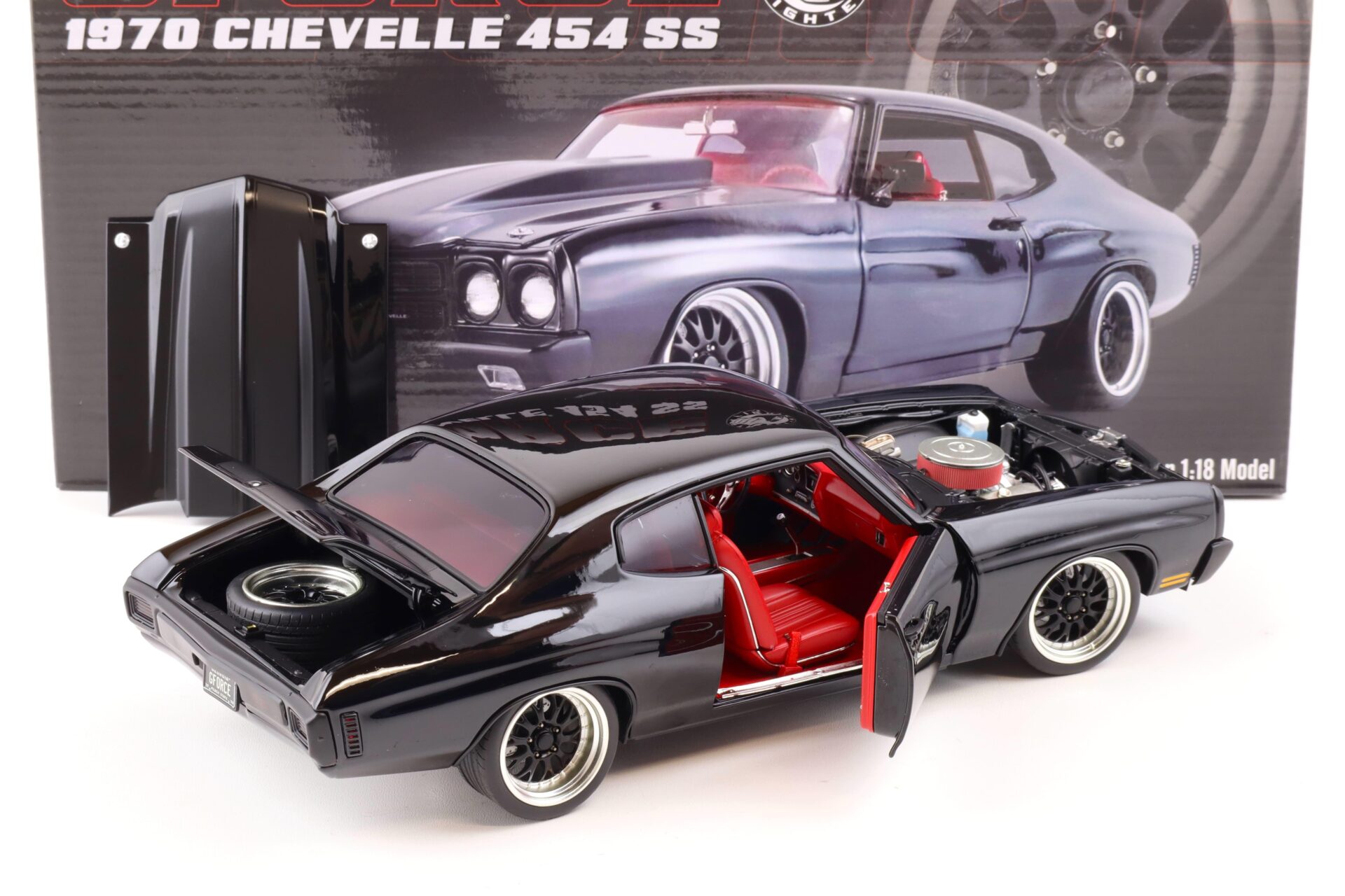 1:18 ACME 1970 Chevrolet Chevelle 454 SS Coupe GFORCE Street Fighter black