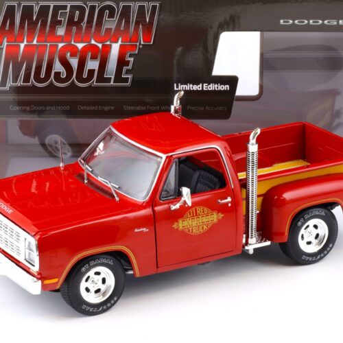 1:18 Auto World 1979 Dodge Utility Pickup LiÂ´l Red Express Truck red