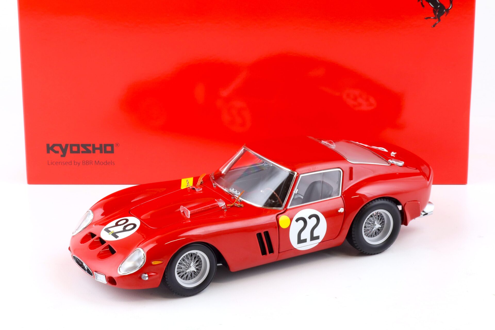 ID 88028 orig 1.jpg 1:18 Kyosho Ferrari 250 GTO 1962 Le Mans #22 Dernier/Beurlys red 08438B