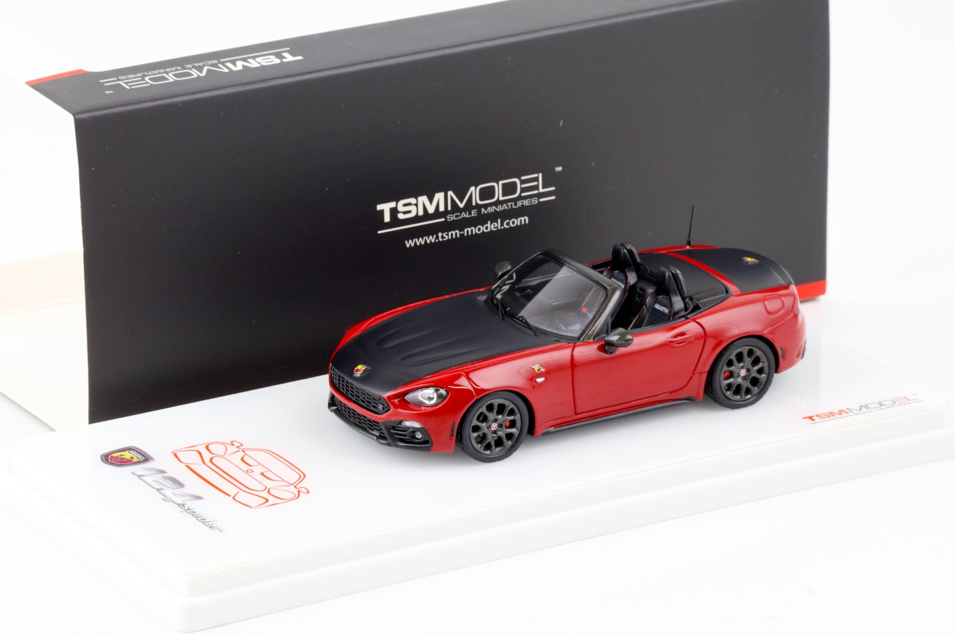 ID 88275 orig 1.jpg 1:43 TSM Model Fiat Abarth 124 Spider Costa Brava 1972 red TSM430133