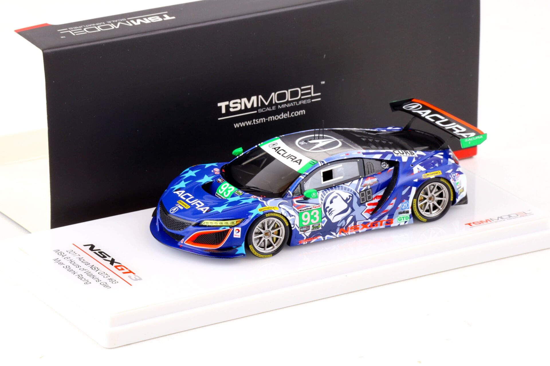 ID 88452 orig.jpg 1:43 TSM Model 2017 Acura NSX GT3 #93 IMSA 6h Watkins Glen Statue of Liberty TSM430385