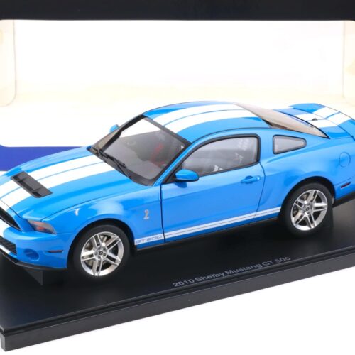 1:18 AUTOart 2010 Ford Shelby GT500 Coupe Grabber blue/ white stripes 72916