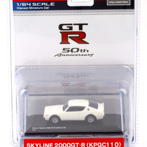 1:64 Kyosho Nissan Skyline 2000 GT-R (KPGC110) GTR 50th Anniversary white KS06990WB - Image 1