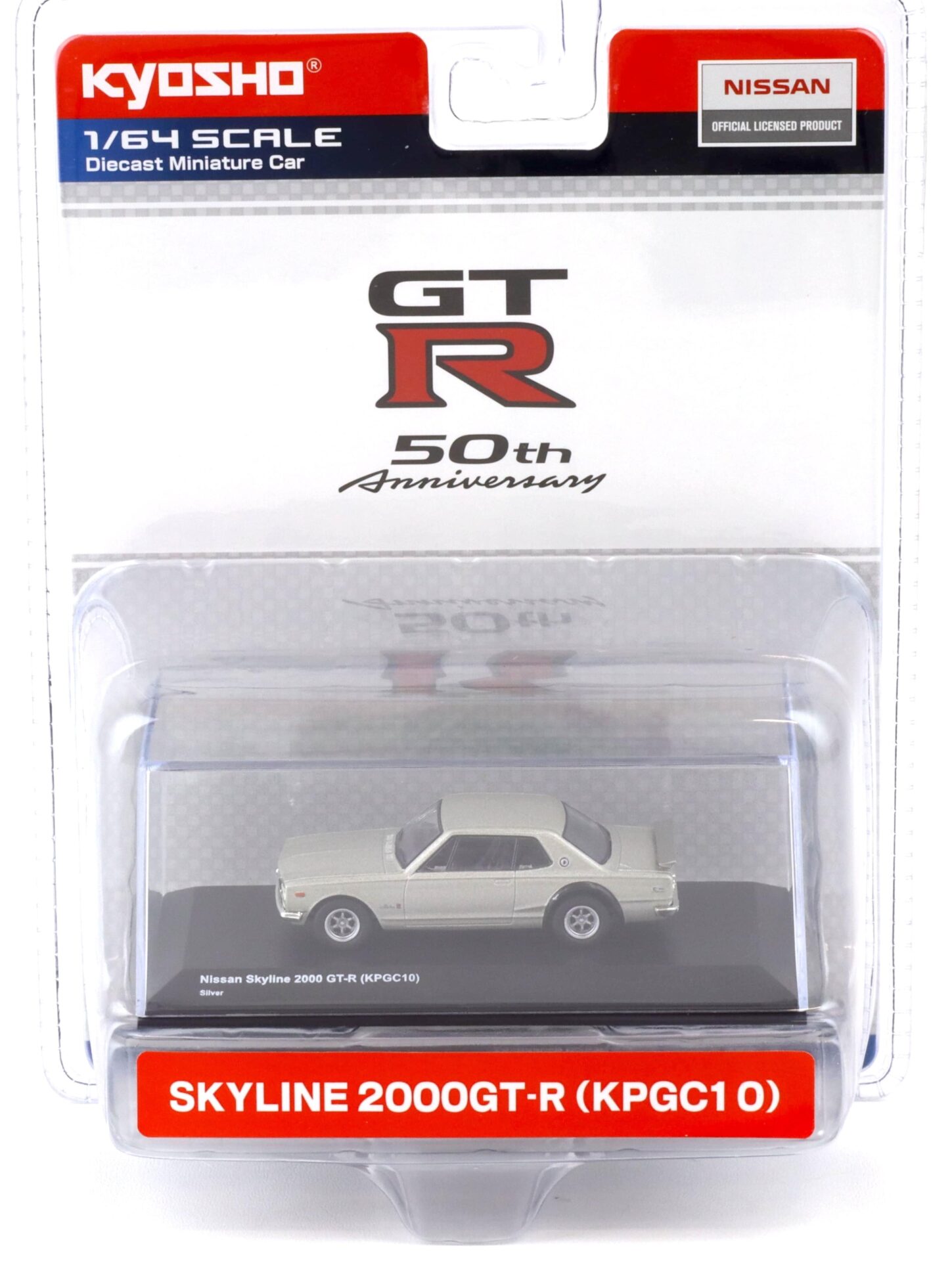 ID 88946 orig.jpg 1:64 Kyosho Nissan Skyline 2000 GT-R (KPGC10) GTR 50th Anniversary silver KS06990SB
