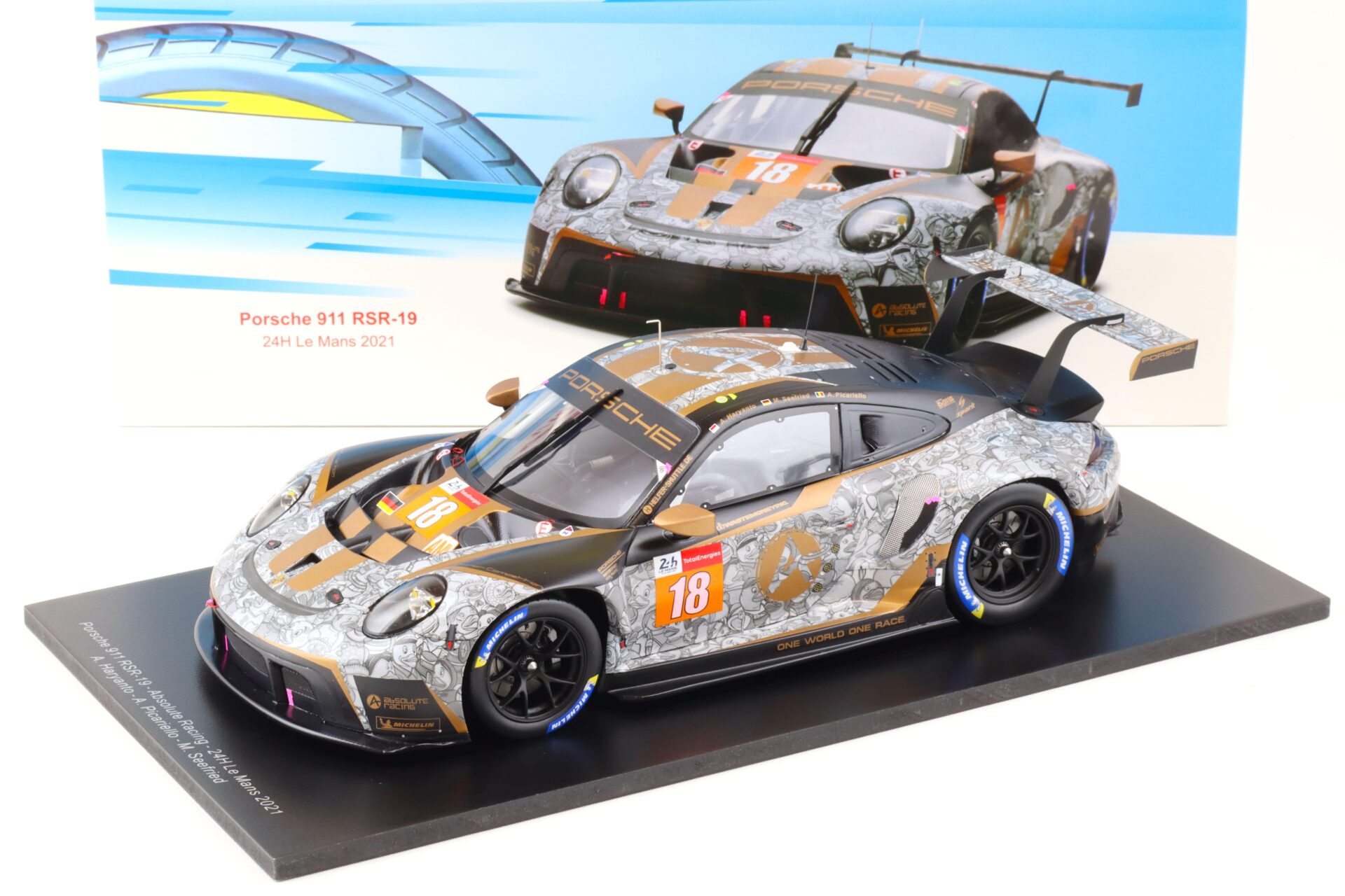 ID 89059 orig.jpg 1:18 Spark Porsche 911 RSR-19 #18 Le Mans 24h 2021 Haryanto/ Seefried/ Picariello