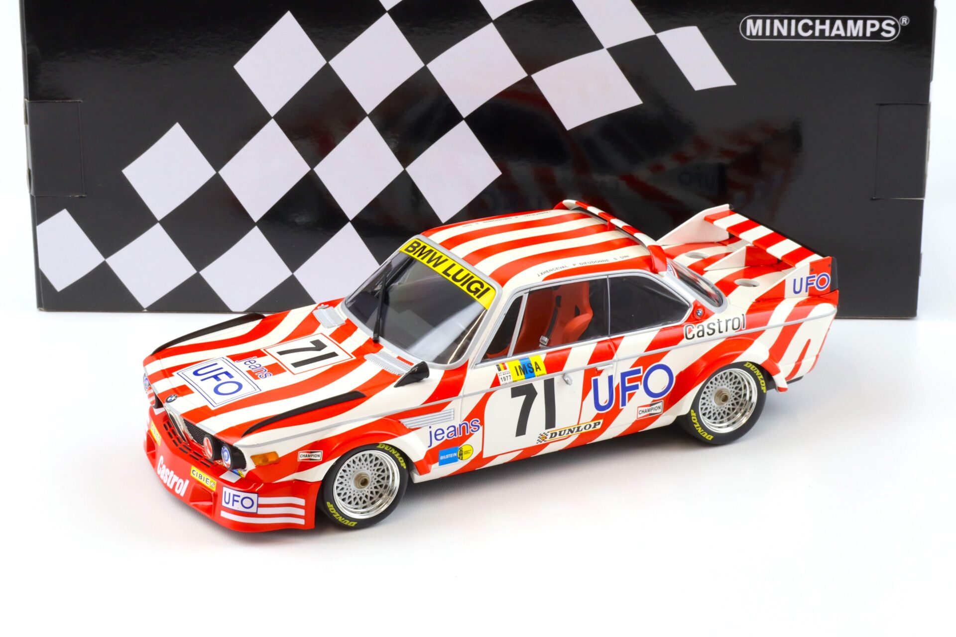 ID 91215 orig 1.jpg 1:18 Minichamps BMW 3.0 CSL Luigi Racing #71 24h Le Mans 1977 Xhenceval/ Dieudonne