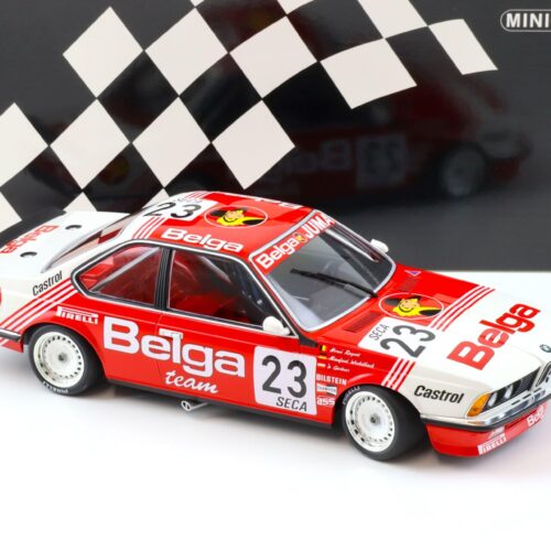1:18 Minichamps BMW 635 CSI Belga Juma Racing 24h SPA 1985 Winkelhock/ Regout - Image 2