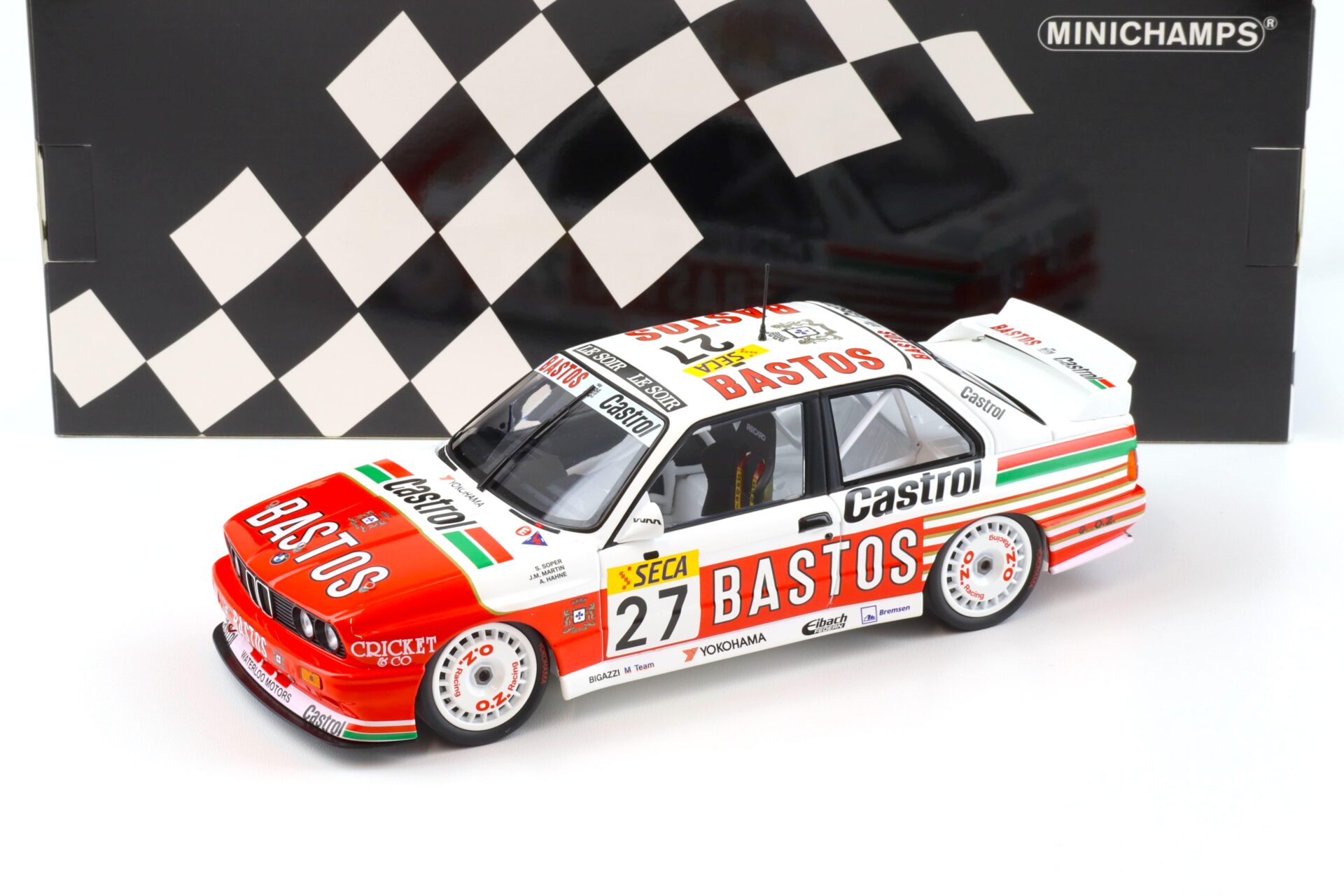 ID 91326 orig 1.jpg 1:18 Minichamps BMW M3 E30 Bigazzi Team Bastos 4th Place 24h Spa 1990 Soper/Hahne