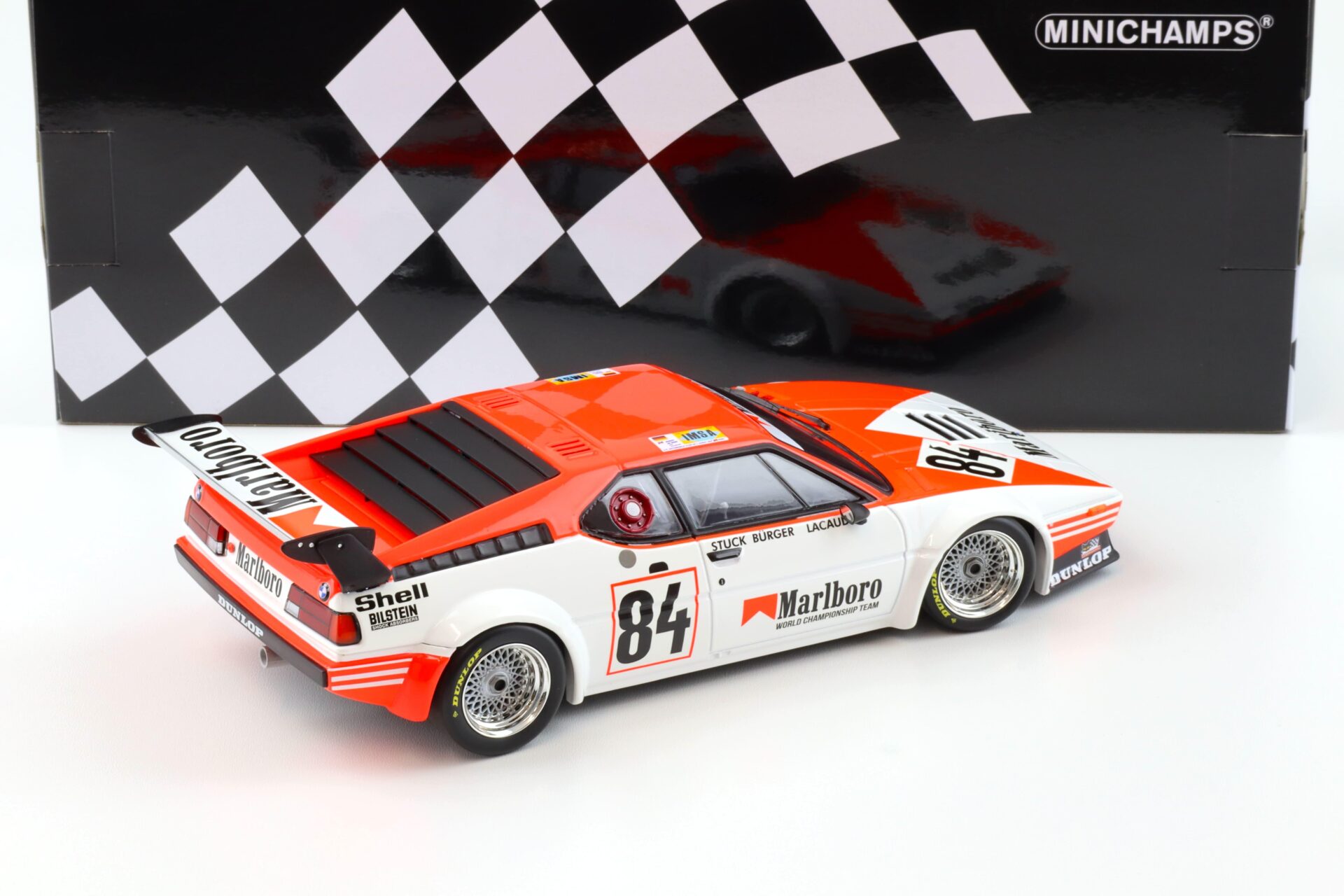 1:18 Minichamps BMW M1 Equipe Dominique Lacaud 24h Le Mans 1980 Stuck/ Bürger