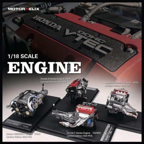 1:18 Motorhelix Zubehör Nissan Skyline GT-R (R34) RB26DETT Motor Engine