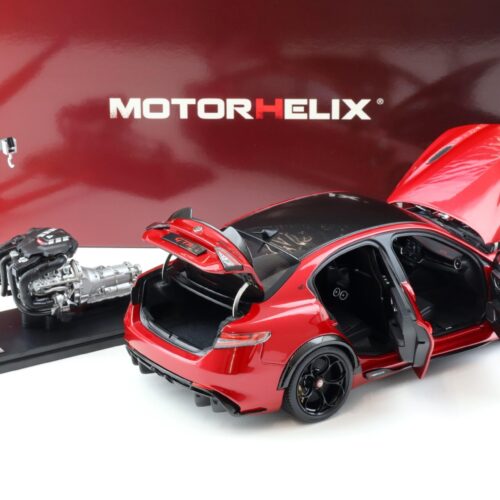 1:18 Motorhelix Alfa Romeo Giulia GTA Rosso GTA red + engine Die-Cast M89001 - Image 5